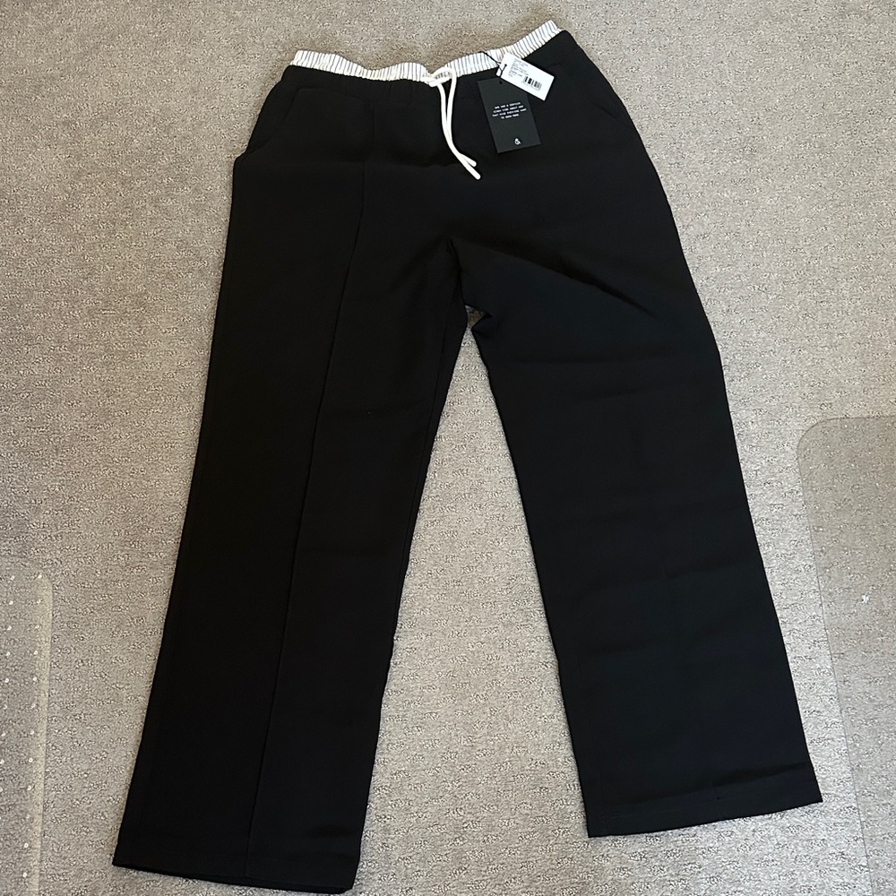 4th Reckless Black Contrast Trousers